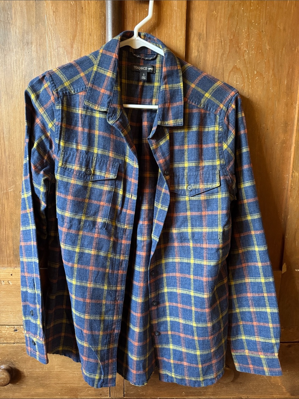 Toad&Co Blue Plaid Lightweight flannel